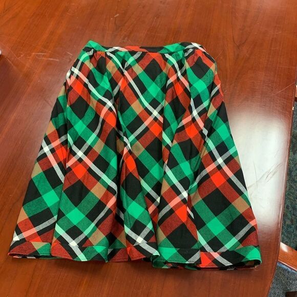 Vintage Handmade Plaid Skirt sz 12 - Picture 1 of 4